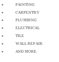 Text Box: PAINTINGCARPENTRY PLUMBINGELECTRICAL TILE WALL REPAIR AND MORE 
